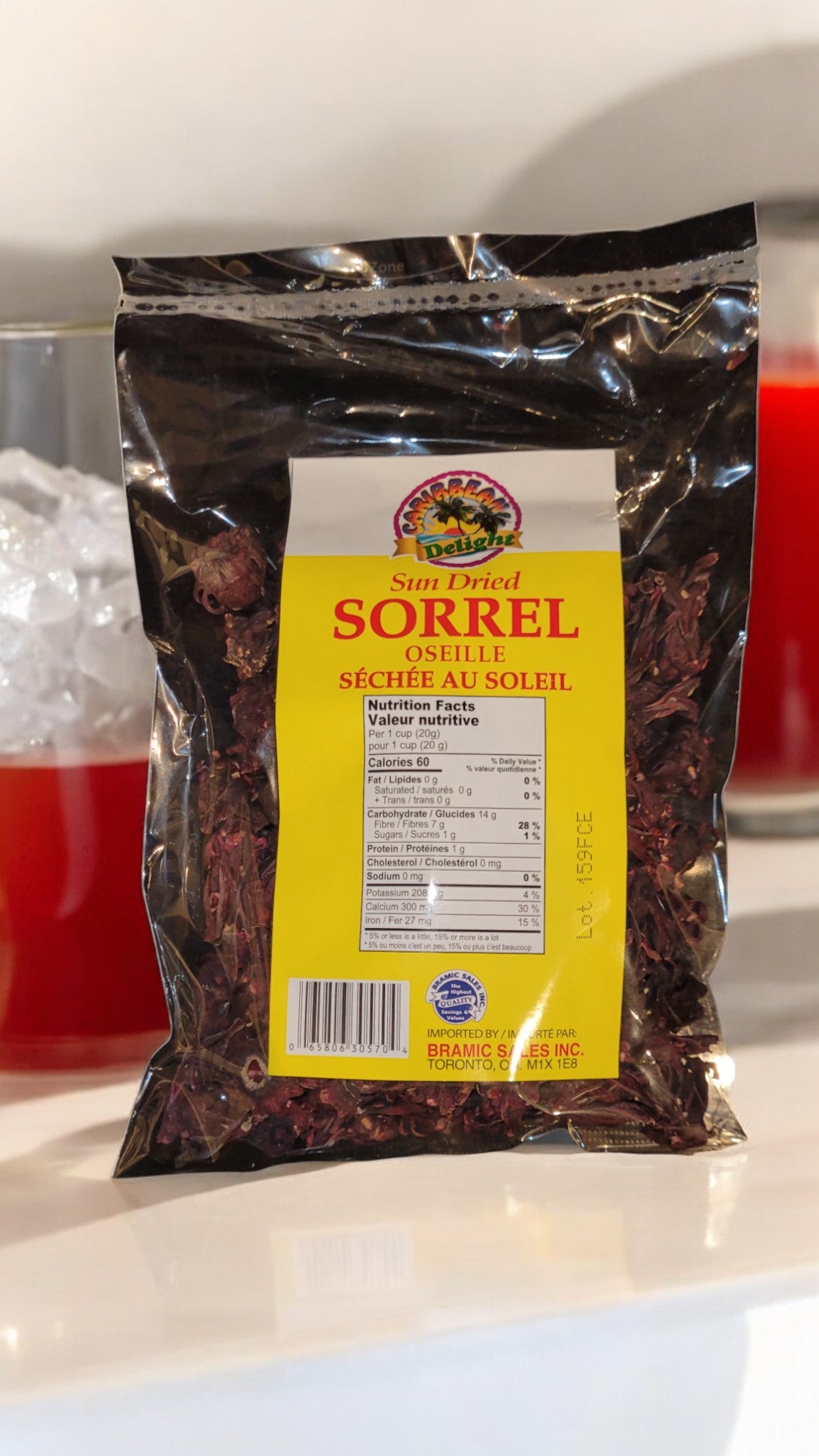 Caribbean Delight Sun-Dried Sorrel 3-Pack – 100g Each – Jamaican Hibiscus Flowers for Tea & Beverages